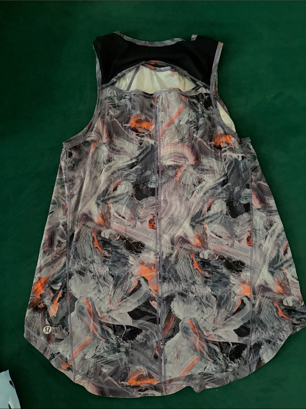 lululemon athletica Women's Abstract Print Racerback Tank - Gray & Orange